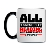 I Care About Are Reading - Black - Contrast Coffee Mug - white/black
