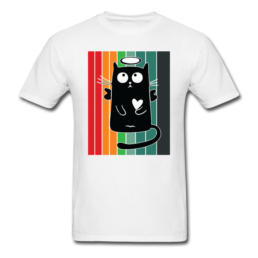 Retro Good Black Cat - Unisex Classic T-Shirt - white