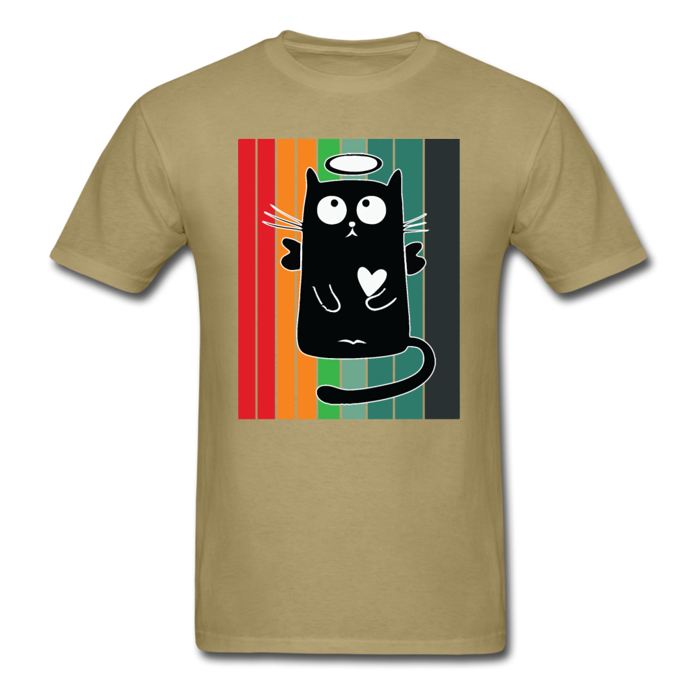 Retro Good Black Cat - Unisex Classic T-Shirt - khaki