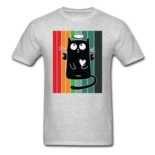 Retro Good Black Cat - Unisex Classic T-Shirt - heather gray