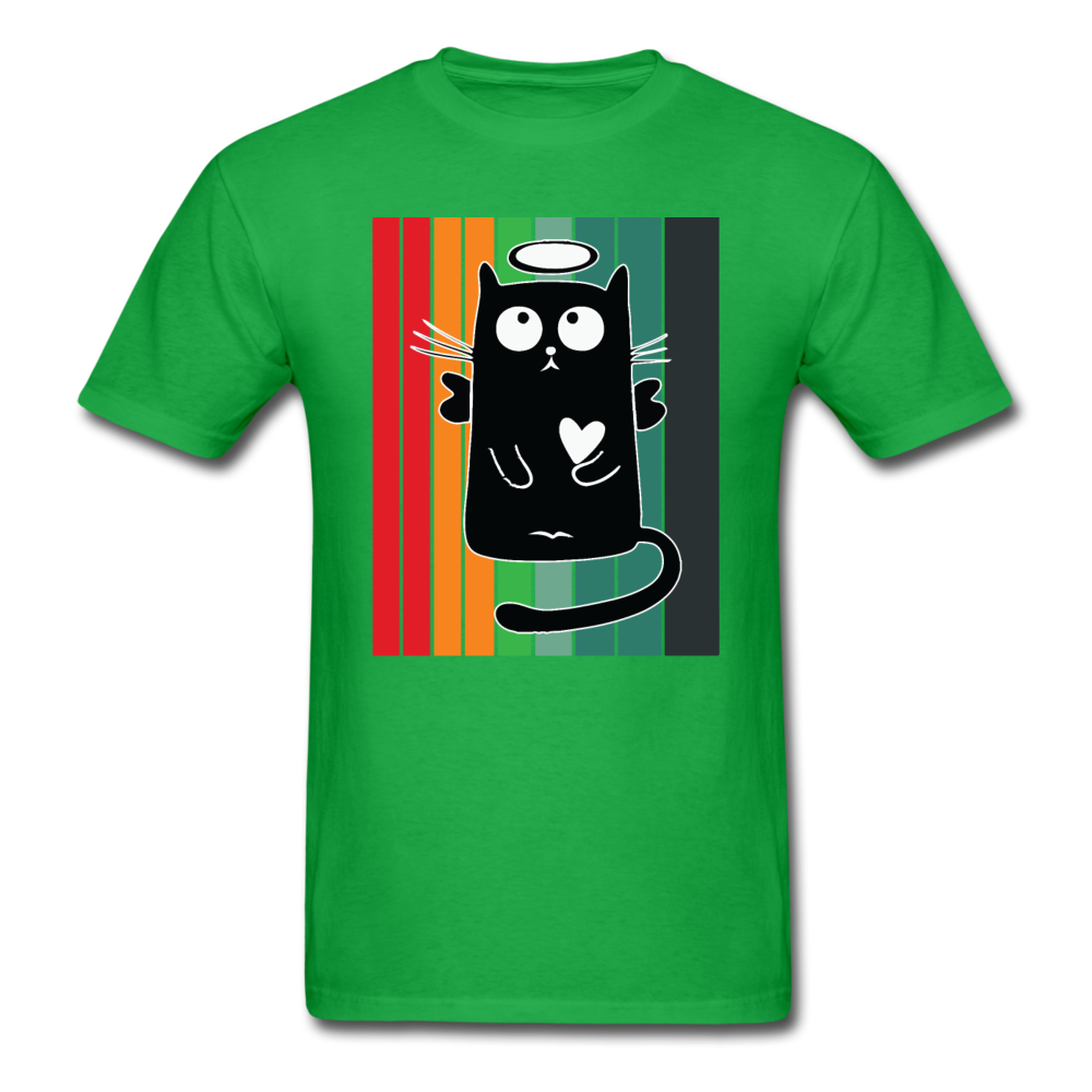 Retro Good Black Cat - Unisex Classic T-Shirt - bright green