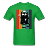 Retro Good Black Cat - Unisex Classic T-Shirt - bright green