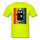 Retro Good Black Cat - Unisex Classic T-Shirt - safety green