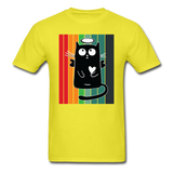 Retro Good Black Cat - Unisex Classic T-Shirt - yellow