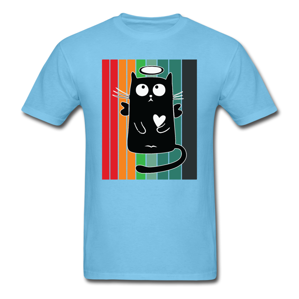 Retro Good Black Cat - Unisex Classic T-Shirt - aquatic blue