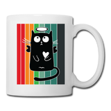 Retro Good Black Cat - Coffee/Tea Mug - white