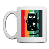 Retro Good Black Cat - Coffee/Tea Mug - white