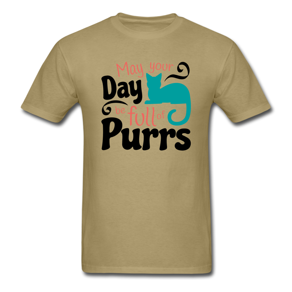 May Your Day Be Full Of Purrs - Unisex Classic T-Shirt - khaki