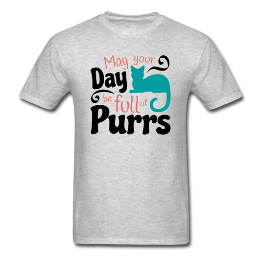 May Your Day Be Full Of Purrs - Unisex Classic T-Shirt - heather gray