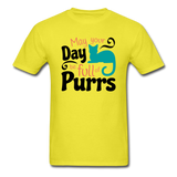 May Your Day Be Full Of Purrs - Unisex Classic T-Shirt - yellow