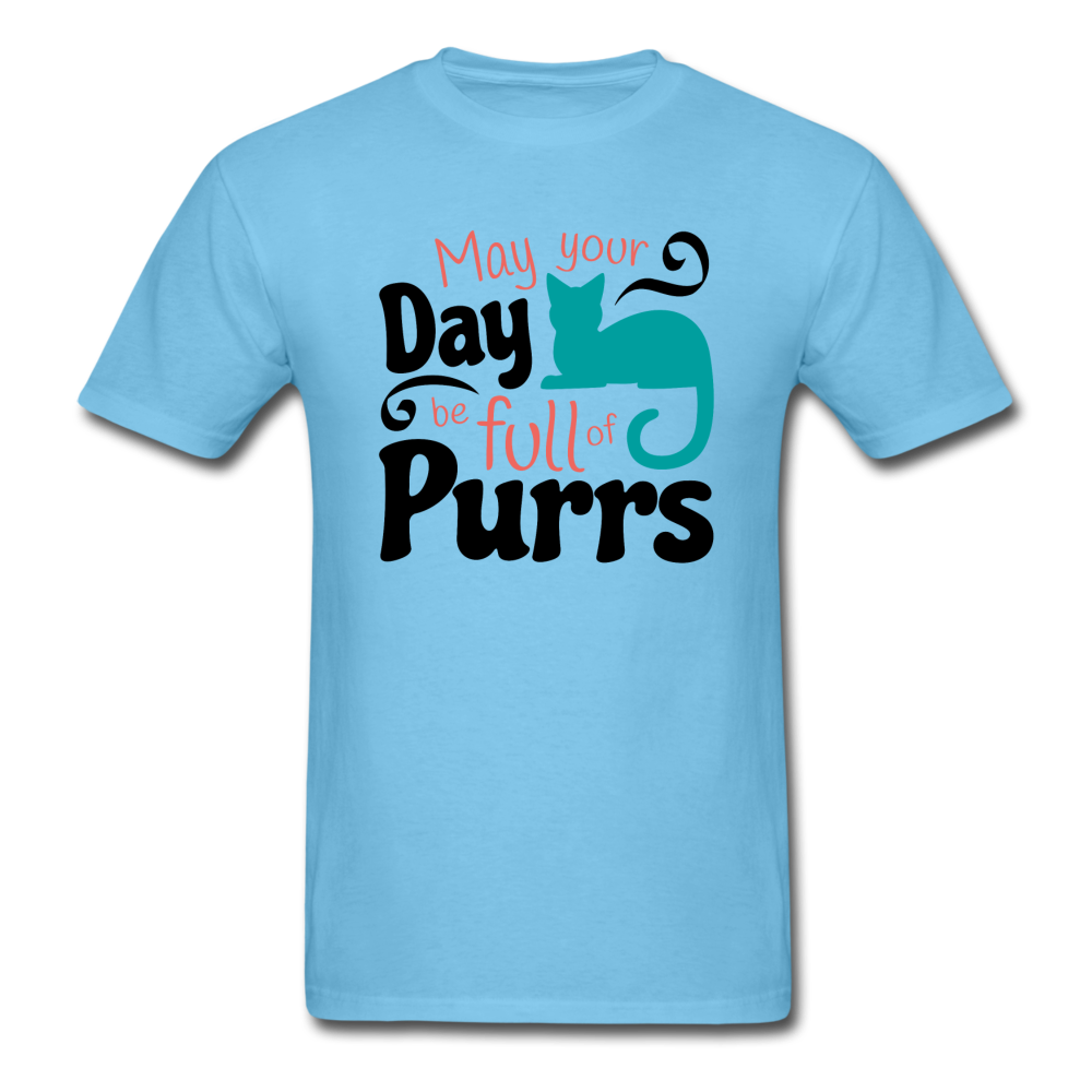 May Your Day Be Full Of Purrs - Unisex Classic T-Shirt - aquatic blue