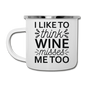 Wine Misses Me Too - Black - Camper Mug - white