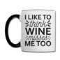 Wine Misses Me Too - Black - Contrast Coffee Mug - white/black