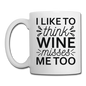 Wine Misses Me Too - Black - Coffee/Tea Mug - white