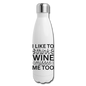 Wine Misses Me Too - Black - Insulated Stainless Steel Water Bottle - white