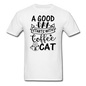 A Good Day - Coffee - Cat - Black - Unisex Classic T-Shirt - white