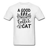 A Good Day - Coffee - Cat - Black - Unisex Classic T-Shirt - white