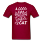 A Good Day - Coffee - Cat - White - Unisex Classic T-Shirt - dark red