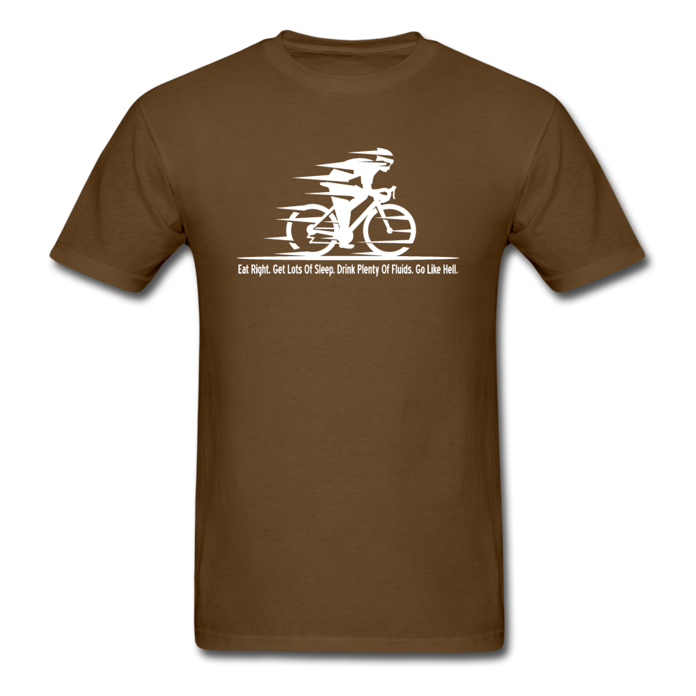 Eat RIght - Cycling - White - Unisex Classic T-Shirt - brown