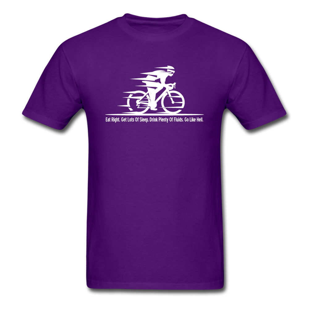 Eat RIght - Cycling - White - Unisex Classic T-Shirt - purple