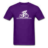 Eat RIght - Cycling - White - Unisex Classic T-Shirt - purple