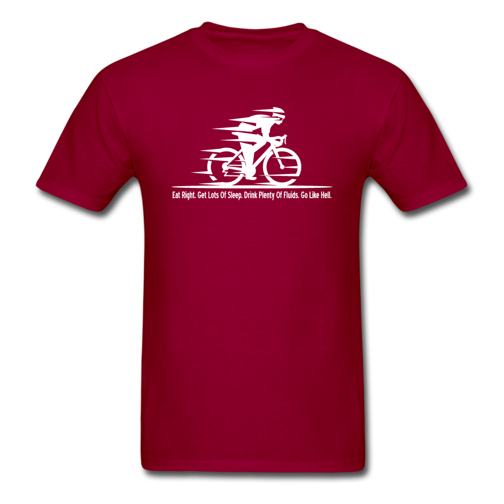 Eat RIght - Cycling - White - Unisex Classic T-Shirt - dark red