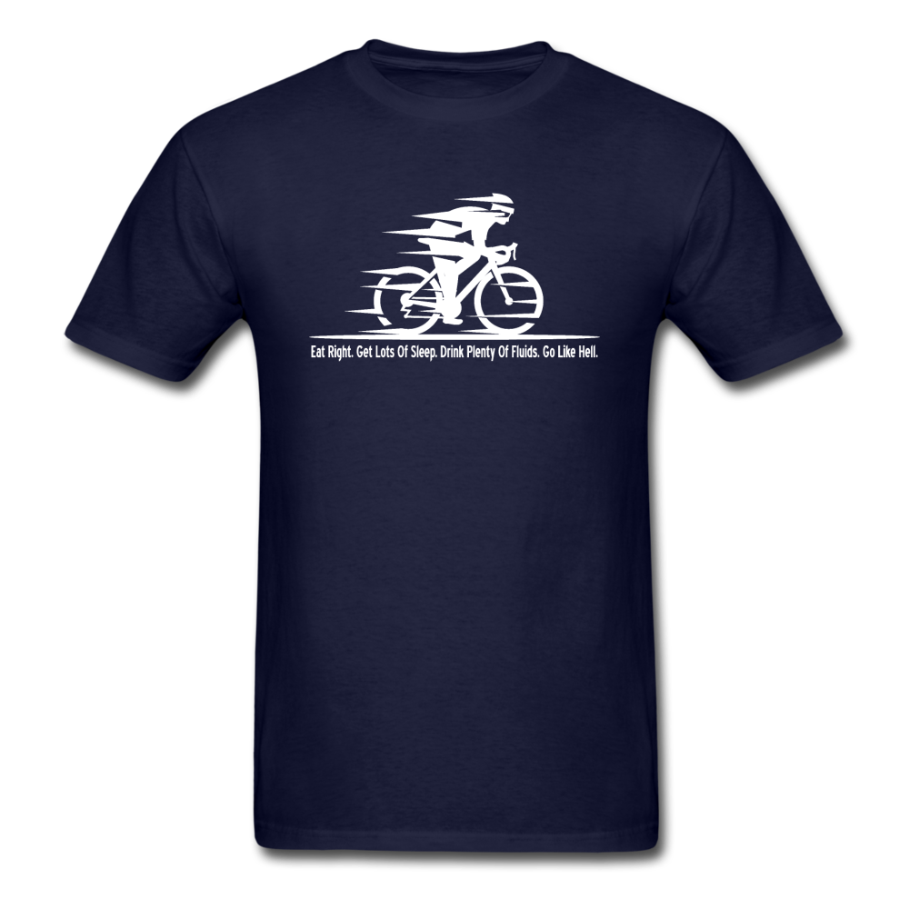 Eat RIght - Cycling - White - Unisex Classic T-Shirt - navy