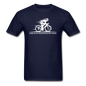 Eat RIght - Cycling - White - Unisex Classic T-Shirt - navy