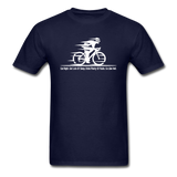 Eat RIght - Cycling - White - Unisex Classic T-Shirt - navy
