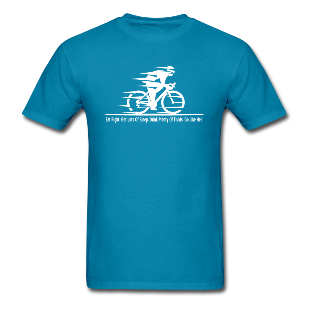 Eat RIght - Cycling - White - Unisex Classic T-Shirt - turquoise