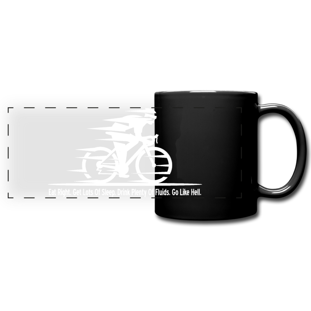 Eat RIght - Cycling - White - Full Color Panoramic Mug - black