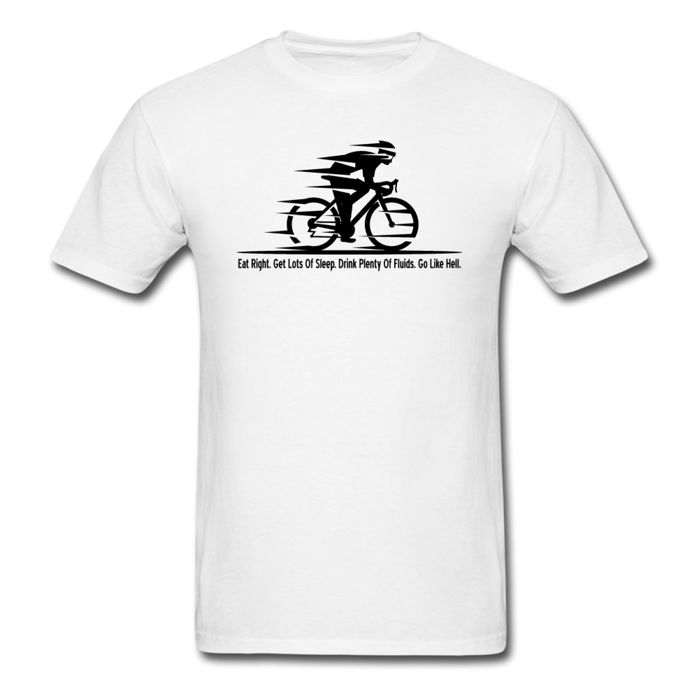 Eat RIght - Cycling - Black - Unisex Classic T-Shirt - white