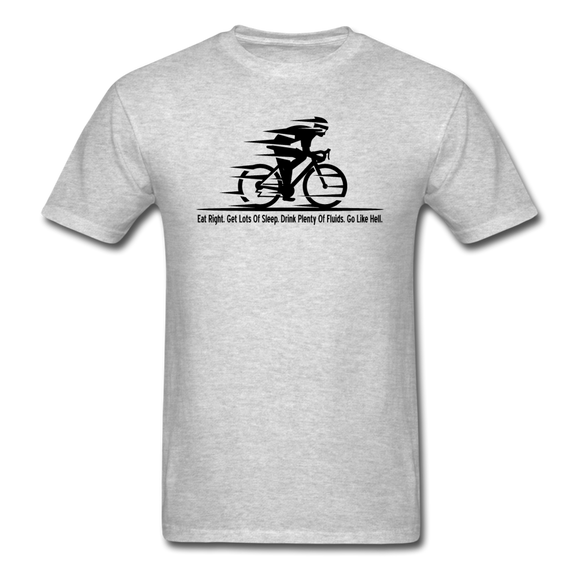 Eat RIght - Cycling - Black - Unisex Classic T-Shirt - heather gray
