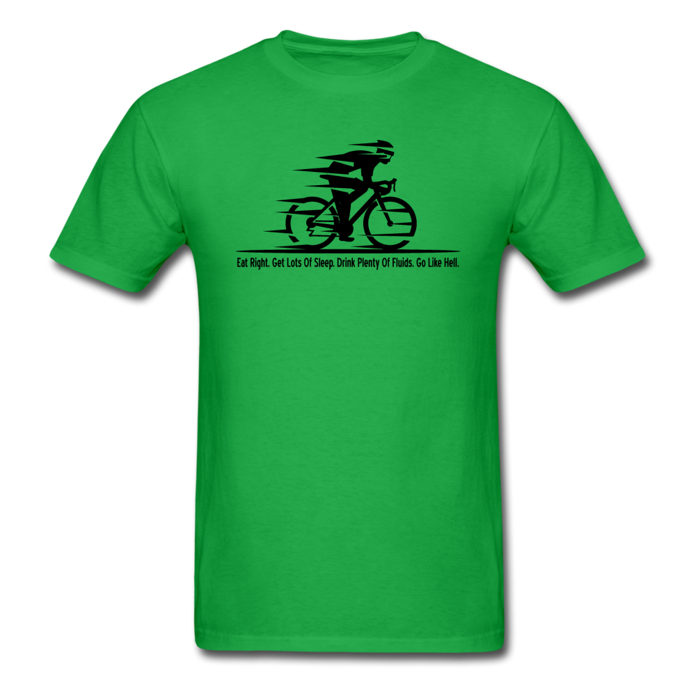 Eat RIght - Cycling - Black - Unisex Classic T-Shirt - bright green