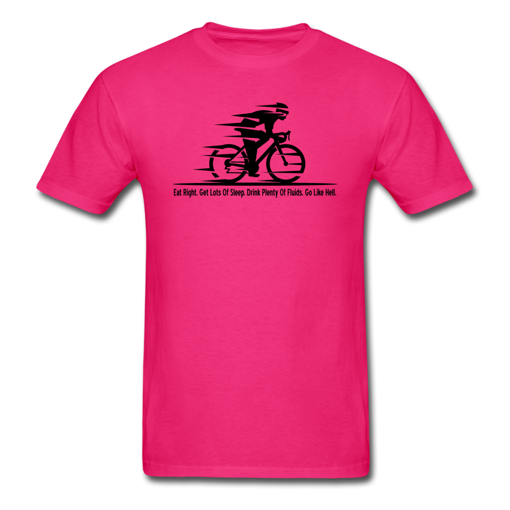 Eat RIght - Cycling - Black - Unisex Classic T-Shirt - fuchsia