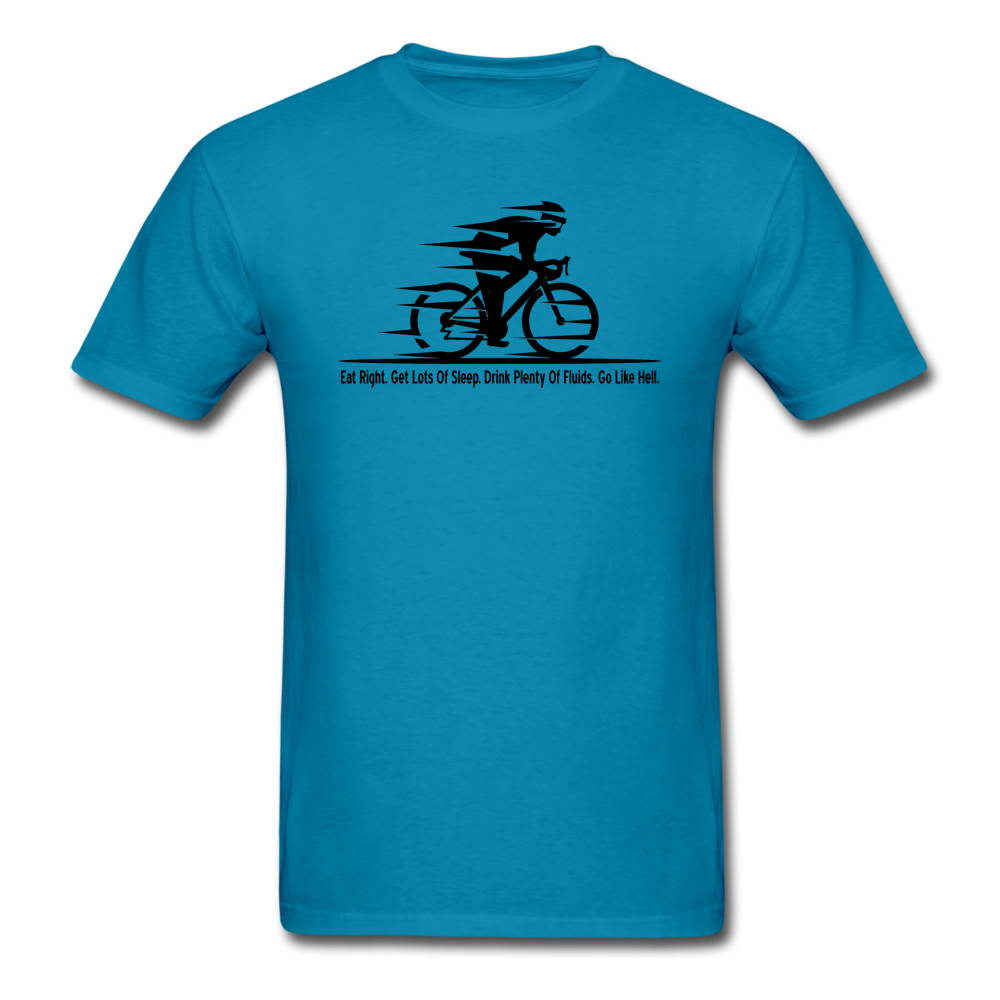 Eat RIght - Cycling - Black - Unisex Classic T-Shirt - turquoise