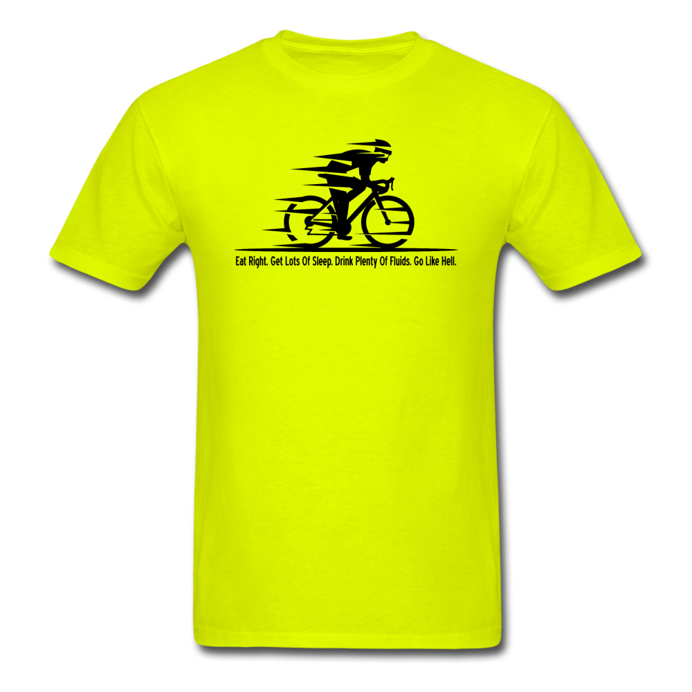 Eat RIght - Cycling - Black - Unisex Classic T-Shirt - safety green