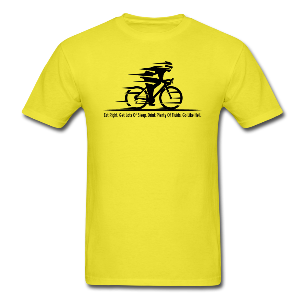 Eat RIght - Cycling - Black - Unisex Classic T-Shirt - yellow