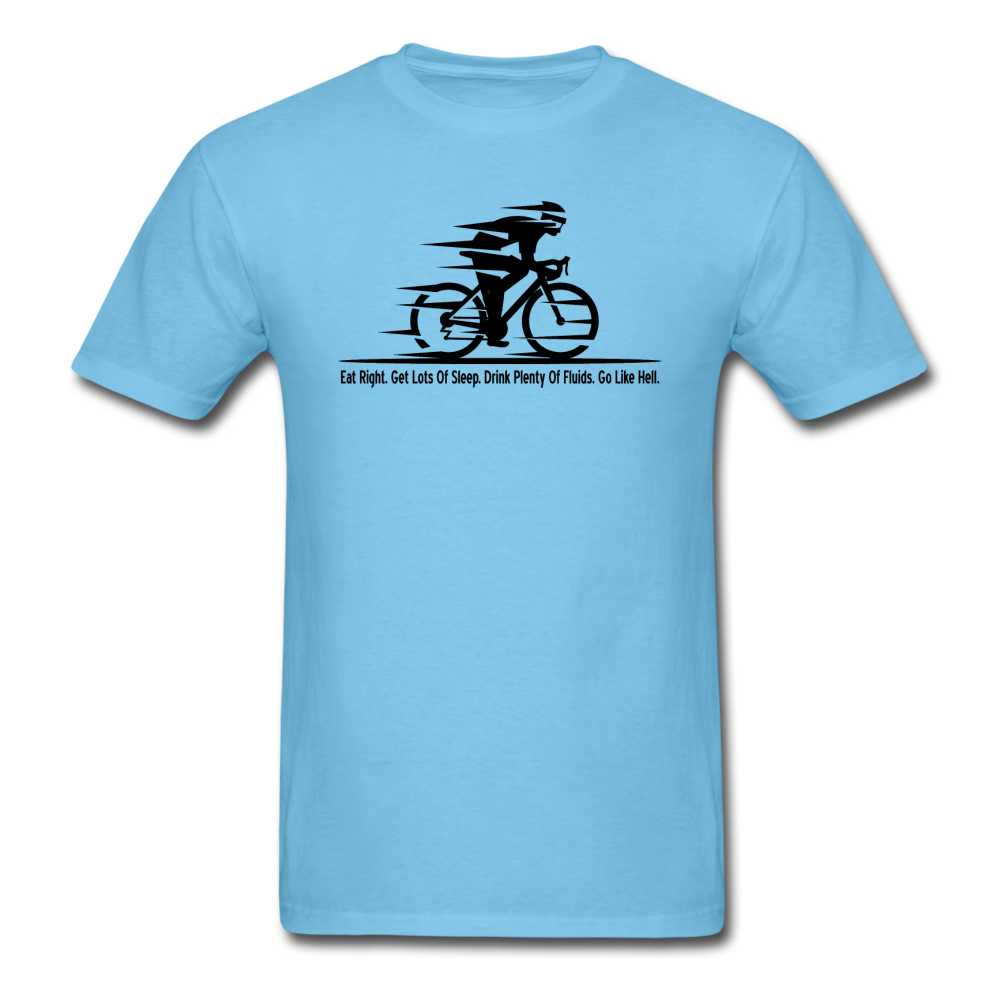 Eat RIght - Cycling - Black - Unisex Classic T-Shirt - aquatic blue