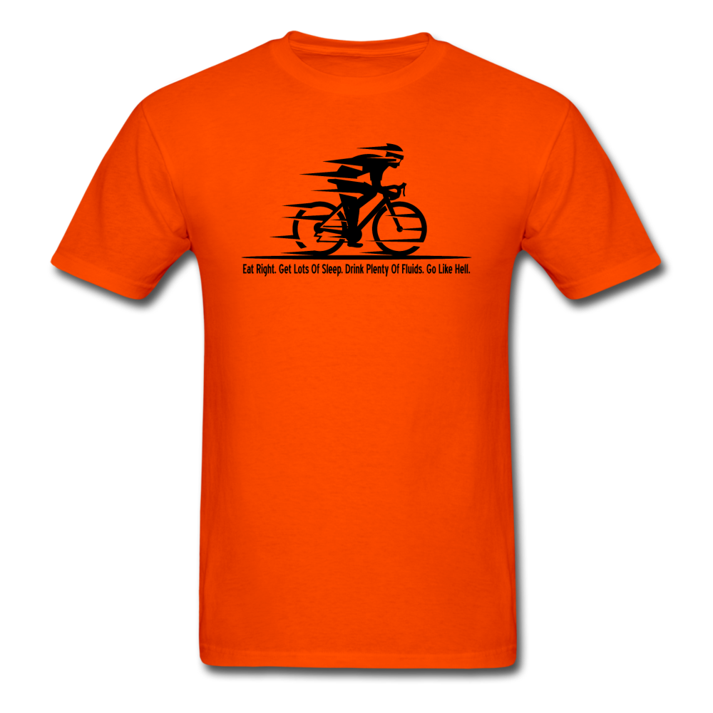 Eat RIght - Cycling - Black - Unisex Classic T-Shirt - orange