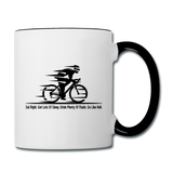 Eat RIght - Cycling - Black - Contrast Coffee Mug - white/black