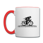 Eat RIght - Cycling - Black - Contrast Coffee Mug - white/red