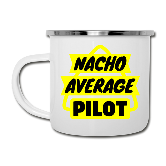 Nacho Average Pilot - Camper Mug - white
