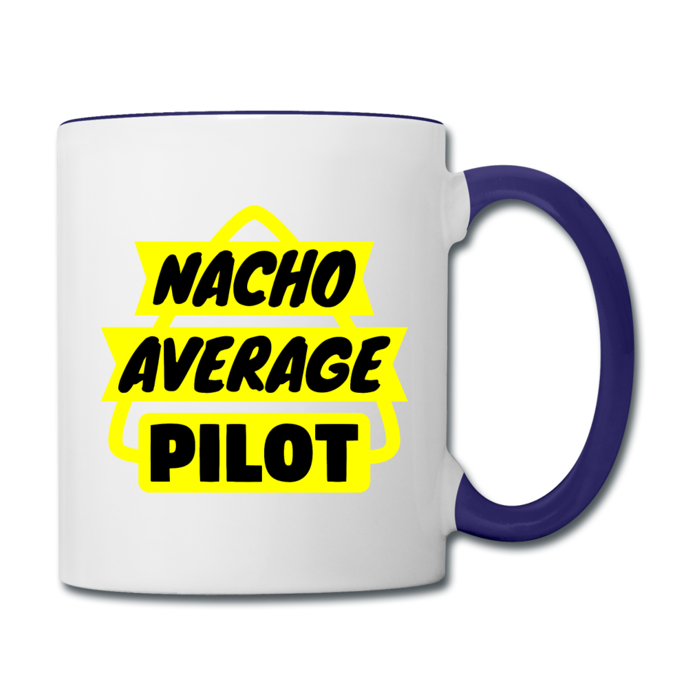 Nacho Average Pilot - Contrast Coffee Mug - white/cobalt blue