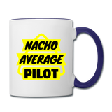 Nacho Average Pilot - Contrast Coffee Mug - white/cobalt blue