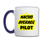 Nacho Average Pilot - Contrast Coffee Mug - white/cobalt blue