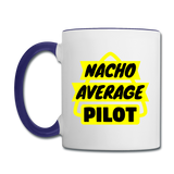 Nacho Average Pilot - Contrast Coffee Mug - white/cobalt blue