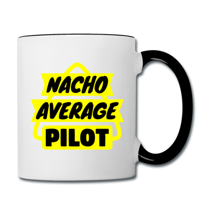 Nacho Average Pilot - Contrast Coffee Mug - white/black