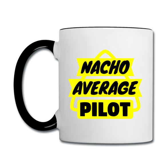 Nacho Average Pilot - Contrast Coffee Mug - white/black
