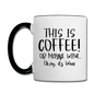 This Is Coffee - Maybe Wine - Black - Contrast Coffee Mug - white/black